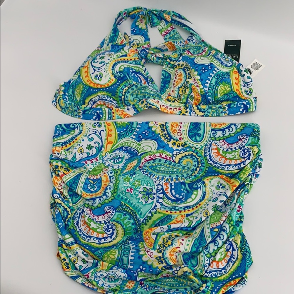 Lauren Ralph Lauren 18W two piece bathing suit